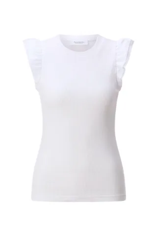 Rich & Royal - Organic Rib Volant Top white - Gr. - L