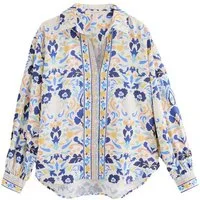 LAURA ASHLEY Druckbluse Laura Ashley Waxton Bluse zum Knöpfen (1-tlg)