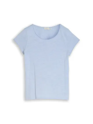 Tom Tailor - T-Shirt aus Baumwolle kentucky blue - Gr. - M