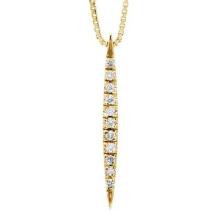 DIADEMA - Halskette mit Diamanten - Tropfen - Gelbgold