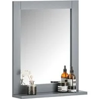 SoBuy Spiegel FRG129, Hängeschrank mit Spiegel, Wandregal, Badezimmer, Wandspiegel mit Ablage Schminkspiegel Badezimmerspiegel Flurspiegel
