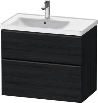 Duravit D-Neo Waschtischunterbau wandhängend Eiche Schwarz Matt 784x452x625 mm - DE43570BD160000 DE43570BD160000