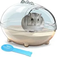 FELIXLEO Kleintierkäfig Hamster Badewanne Sandbad Box Transparent Käfig WC
