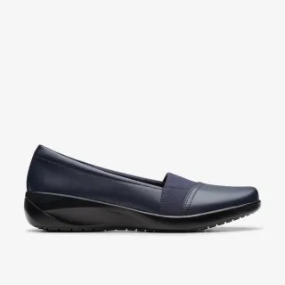 Kaetlyn Rhea Marineblaue Lederschuhe
