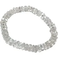 Steinfixx® Perlenarmband Bergkristallarmband Rondell I klarer Bergkristall I 18 cm (Größe der Rondelle ca. 12mm, 1-tlg., incl. Geschenkverpackung), AAA-Qualität aus Brasilien