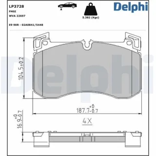 Delphi Bremsbel?ge vorne Mercedes G-Klasse Gle Gls