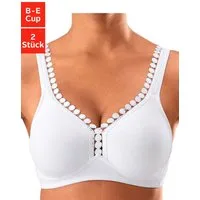 petite fleur by Lascana Soft-BH (Packung, 2 Stück) ohne Bügel, Baumwoll-Qualität– auch ideal für große Größen