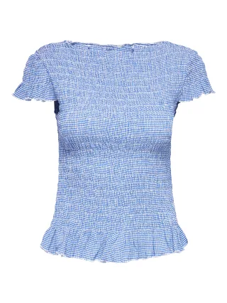 ONLY - ONLCELLE CAP SMOCK BOATNECK TOP JRS Ultramarine - Gr. - M