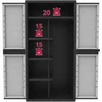 Kreher Mehrzweckschrank XXL Kunststoff 'Kreher Jumbo' Spindschrank mit Freifach