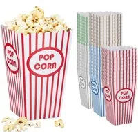relaxdays Snackschale Popcorntüten 50er Set 5 Farben, Pappe