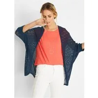 bonprix Longstrickjacke bequeme Passform, mit Lochmuster, casual Stil