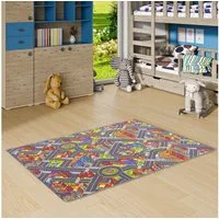 Snapstyle Kinderteppich Kinder Spiel Teppich Straßenteppich 3D Big City, Eckig, Höhe: 4 mm