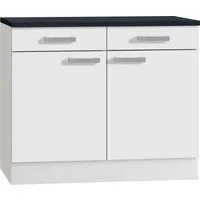 OPTIFIT Unterschrank Odense 100 cm breit, mit 2 Türen und 2 Schubkästen, für Stauraum