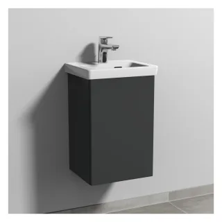 Sanipa 3way Waschtischunterbau zu Villeroy & Boch Subway 3.0 Waschtisch mit 1 Tür, Anthrazit-Matt SM84122