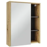 Vicco Badezimmerspiegelschrank Viola, Artisan/Grau, 60 x 75 cm mit offenen Regalen (1-St)