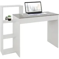 ML-DESIGN Schreibtisch Arbeitstisch mit Regal 3 Einlegeböden 2in1 System für Arbeitszimmer, Bürotisch Computertisch PC Tisch Laptoptisch Ablage Regal Homeoffice