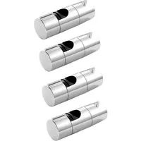 FELIXLEO Brausegarnitur Halterung Duschkopfhalter für Gleitstange Verstellbar 18-25 mm, 4 tlg.