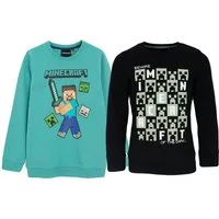Minecraft Langarmshirt 2x Minecraft Langarm Sweatshirts Kinder Pullover PULLI Zocker Gamer