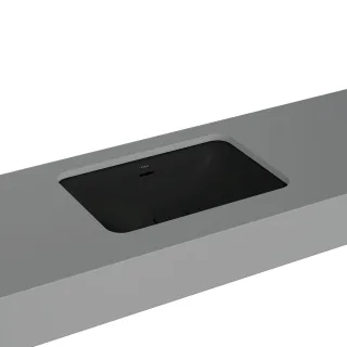 VitrA New Metropole Unterbauwaschtisch rechteckig 60 x 40 cm mit Überlaufschlitz,7535B483-7216 7535B483-7216
