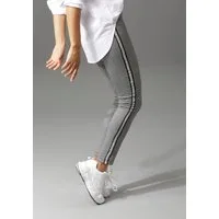 Aniston CASUAL Schlupfhose mit glitzernden Galonstreifen