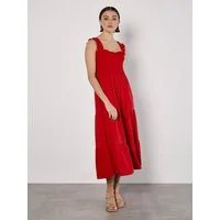 Apricot Midikleid Midikleid mit Smockdetails