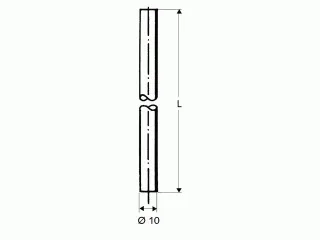 Schell Kupferrohr glatt d:10mm 300mm chrom 487080699