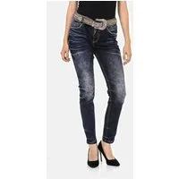 Cipo & Baxx Slim-fit-Jeans Jeans Mit glänzenden Nieten, WD465