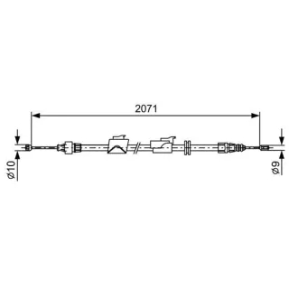 Bosch Handbremsseil hinten rechts Ford Galaxy Mondeo S-Max