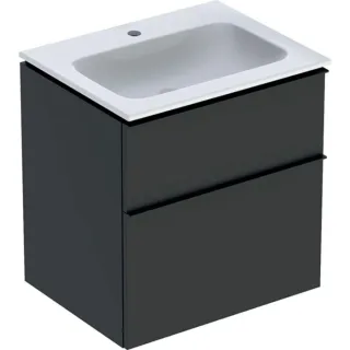 Geberit Icon Waschtisch mit Unterschrank 60 cm 502335JK1 Waschtisch-Set 60x63x48cm, weiß, Korpus/Griff lava matt