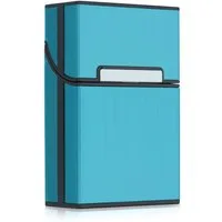 kwmobile Tabakbeutel Zigarettenetui Zigarettenbox Hülle für Zigaretten (1-tlg), aus Aluminium mit Magnetverschluss