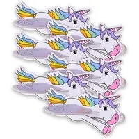 TE-Trend Spielzeug-Flugzeug 6 Stück Einhorn Flieger Styropor Styroporflieger Mitgebsel, (6-tlg., einzeln verpackt), besonders leichte Handhabung