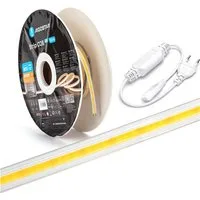Aigostar LED Stripe 10m COB LED Strip 10 mm Breit für innen und Außenbereich IP65 230V KW, COB-Technologie, durchgehend licht, alle 50 cm kürzbar, 230V