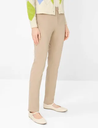 Brax Damen Five-Pocket-Hose Style MARY ALMOND, Beige, Gr. 44