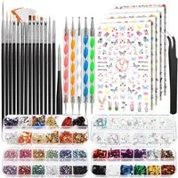 SURFOU Nageldesign Zubehör Nageldesign Zubehör Nail Art Neonail Set Nagel Pinsel für Gelnägel, Nägel Zubehör, Nailart, Acryl Pinsel für Nägel, Nagelpinsel