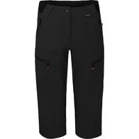 Bergson Outdoorhose PORI Capri Damen 3/4 Wanderhose, robust, elastisch, Normalgrößen, schwarz