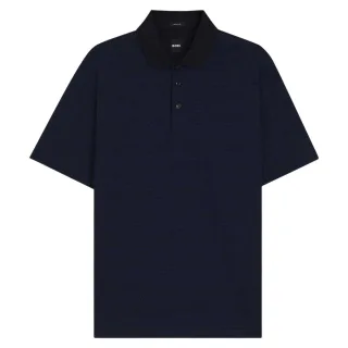 Boss - "Parris 102" Poloshirt für Herren, Mercerisierte Baumwolle (Dunkelblau)