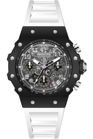 Invicta Racing 69616 Herrenuhr - Quarzwerk - Acryl mit silbernem Zifferblatt - 40 mm