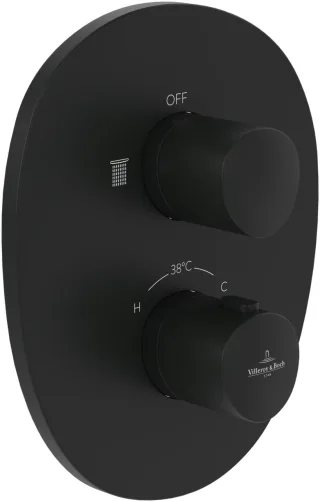 Villeroy & Boch Unterputz-Thermostat 1-Mengereg Antao 184x221x134mm Matt Black TVS111001000K5