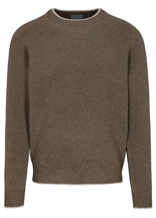 COMMANDER Finest Clothing - Rdh.-Pullover, uni nougat mel. - Gr. - XXL