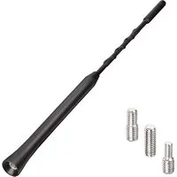 Bolwins H75 22cm KFZ Auto Antenne Stab Dachantenne Radio 16V Gewinde Adapter Dachantenne (FM/AM/GPS/GSM, für Fahrzeug, Verstärkung: 5 dB), starke Signalqualität, robustes Metallgehäuse, 22 cm Antennenlänge