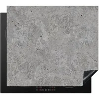 MuchoWow Herd-Abdeckplatte Beton - Schiefer - Grau - Betonoptik/print, Vinyl, (1 tlg), Abdeckplatte für Ceranfeld, Herd Inductionsmatte, 60x50 cm