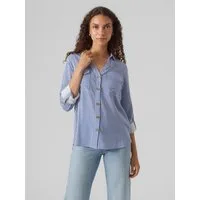 Vero Moda Hemdbluse VMBUMPY L/S SHIRT NEW WVN GA NOOS Viskose, regular fit