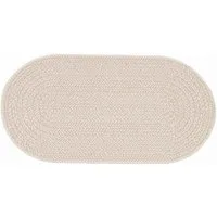 vidaXL Teppich Teppich ZIZUR Creme 150 x 80 cm Polypropylen, Oval