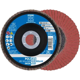 PFERD TOOLS POLIFAN Fächerscheibe PFC konisch SG INOX+ALU Edelstahl/Alu - 67758125