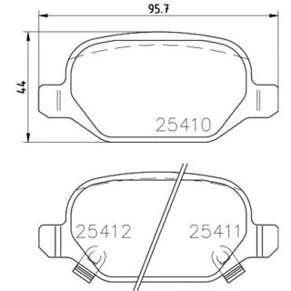 Hella Bremsbel?ge hinten Fiat 500 500x