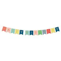 partydeco Wimpelkette, Happy Birthday Girlande 15x175 cm bunt