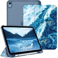 Fintie Tablet-Hülle für iPad 11 Generation 11‘’ 2025 (A16), iPad 10 Generation 10.9'' 2022, ultradünn, mit Stifthalter, transparenter Rückseite, Auto Schlaf/Wach