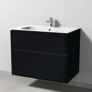 Sanipa Twiga Keramik-Set Finion mit 2 Auszügen, Schwarz-Matt, SL26008 SL26008