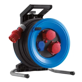 HEDI Kunststoff-Drehstromkabeltrommel Professional Plus Ø 320 mm, 16A-Ausführung, schwarz - K3D33162T2