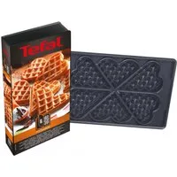 Tefal Herzwaffelplatten XA8006, Metall, passend für Tefal SW852D Snack Collection